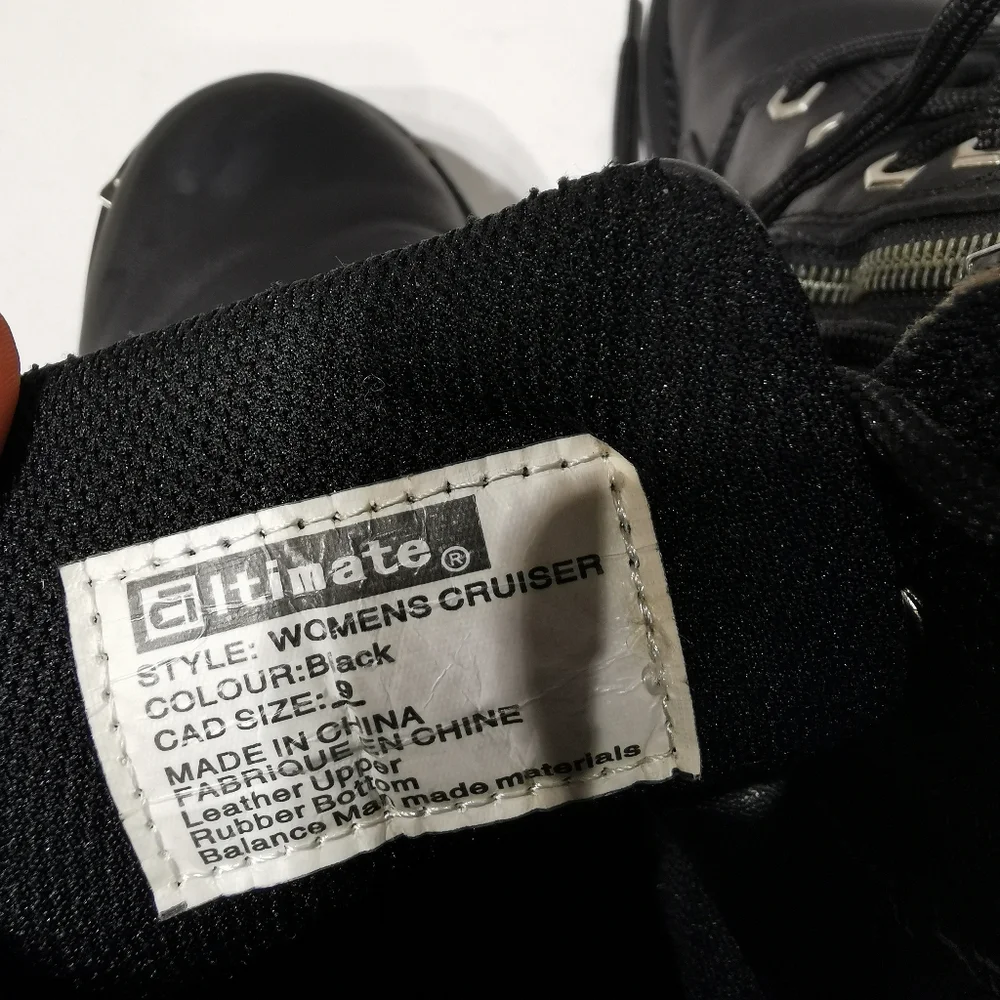 Altimate Women's Cruiser Motorcycle boots, Real leather. - Picture 6 of 9